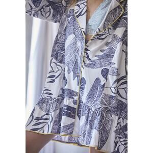 Camille Cabanes x Anthropologie Botanical Flannel PJ Shirt